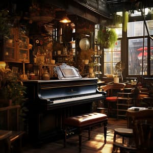 Paisajes De Sueños Del Perro Boca Abajo: Piano Pinta Paz Interior En Teclas Invertidas - Fondo de jazz de piano con clase