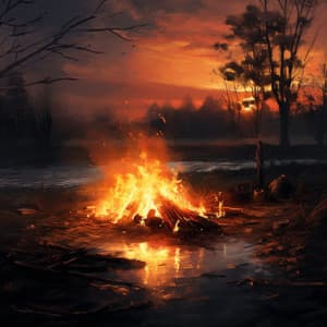 Ash Lullabies: Calming Sleep Music with Fire Backdrop - DJ GOTOBED