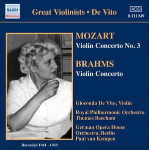 Mozart, W.A.: Violin Concerto No. 3 / Brahms, J.: Violin Concerto - Gioconda De Vito