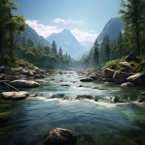 Water in Nature's Embrace: Calming River Sounds - Wonderclouds