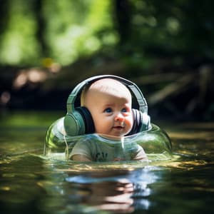 Water's Caress: Baby Melodic Streams - Chill Vibes