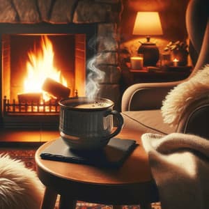 Coffee by Fireplace - Jazzy Coffee