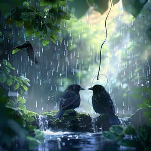 Rain's Melodic Embrace: Binaural Birds in Nature - 80 88 Hz - Brainwave Music