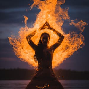 Calm Blaze: Serene Fire Melody of Relaxation - Calm Stress Relief