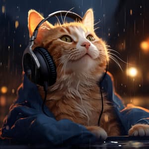 Cat Cascade: Rain Feline Harmony - Sleepy Cats