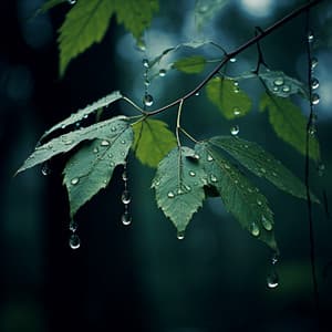 Raindrops on Leaves: Natures Soothing Symphony - Nature Vibrations