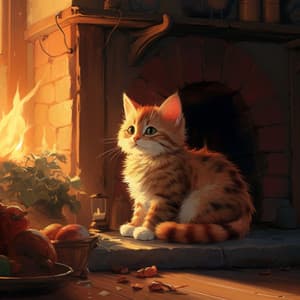 Fuego Acogedor De Los Gatos: Ambiente De Crepitación Suave - Inicio de la primavera