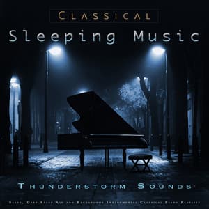 Classical Sleeping Music: Classical Piano and Thunderstorm Sounds For Sleep, Deep Sleep Aid and Background Instrumental Classical Piano Playlist - Sleeping Music