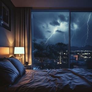 Nature's Serene Rainfall with Percussive Thunder - Gentle Outdoors