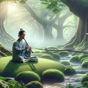 Peacefull Flute: Meditation Temple, Relaxing Vibrations - Asian Flute Music Oasis