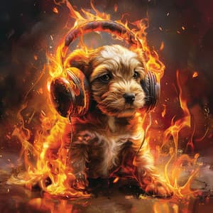 Binaural Dogs Fire: Playful Rhythms - Music for Calming Dogs