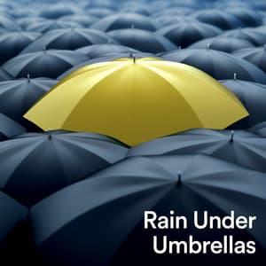 Rain Under Umbrellas - Rain Hard