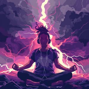 Meditation in Thunder's Embrace: Deep Sonic Journey - Balanced Mindful Meditations