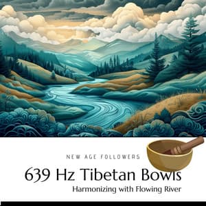639 Hz Tibetan Bowls Harmonizing with Flowing River - New Age Followers