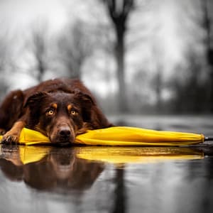 Canine Harmony: Theta Waves, Rain Melodies - Dog Music
