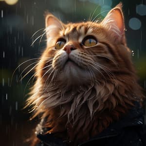 Refugio Felino Con El Piano Lluvioso En La Tranquilidad - Adoración Música Piano