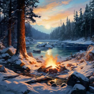 Riverside Campfire Serenity - Emerald River