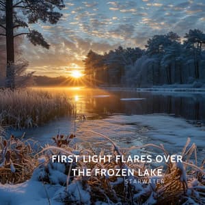First Light Flares Over the Frozen Lake - Starwater
