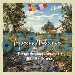 Aqueous Ambience: River Soundscape with 639 Hz Bowls - Mindful Actions