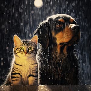 Siesta Canina Con El Toque Relajante Del Piano Lluvioso - Gotas doradas