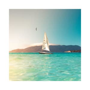 Sea Waves Sound and Raindrops Under Umbrella - Sounds Of Nature Sea Waves