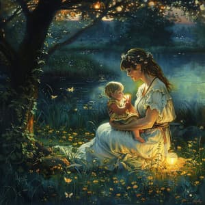 Lienzo De Cielos Nocturnos: Arte De Canciones De Cuna Del Bebé - Radio de cuna