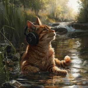 Feline Springs: Cat's Serene Waters - Cat Sleeping Music Project