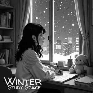 Winter Study Space: Cozy Warm Lofi Moments for Studying - lofi at the desk