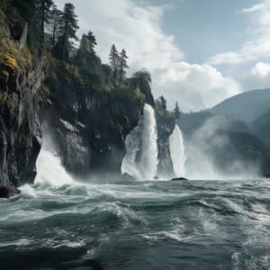 Serenidad De La Cascada: Relajación Melódica - Sonidos ambientales de la naturaleza