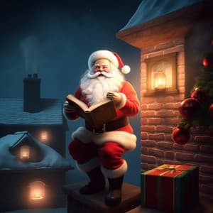 The Deer in The Snow Storm - Santa