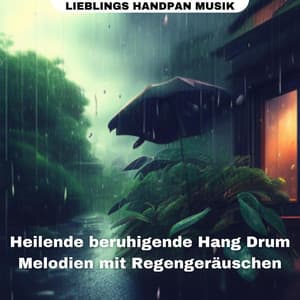 Heilende beruhigende Hang Drum Melodien mit Regengeräuschen - Lieblings Handpan Musik