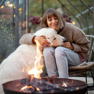Flame's Companionship: Soothing Ambient Fire for Calm Dogs - Sunrise Flames Fire Sounds