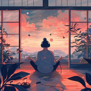 Meditation Lofi Hues: Rhythmic Silence Flow - Lofi Hop-Hop beats