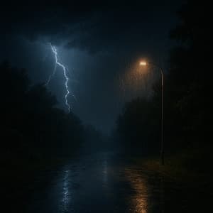 12AM Showers: After the Lightning Fades - 24H Rain Sounds