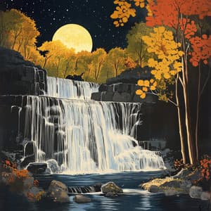 Cascading Moonlight Serenity for Letting Go of Daily Worries - Riverside Underground