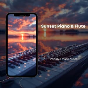 Sunset Piano & Flute: Evening Serenity - Portable Music Vibes
