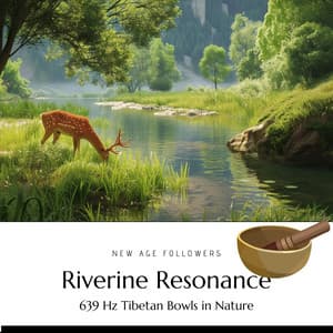 Riverine Resonance: 639 Hz Tibetan Bowls in Nature - New Age Followers