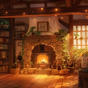 Brillo Binaural Del Hogar: Melodías Junto Al Fuego - Música del firmamento