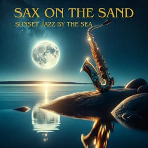 Sax on the Sand: Sunset Jazz by the Sea - Smooth Beach Vibes, Coastal Chillout, Mellow Saxophone Melodies - Café Lounge