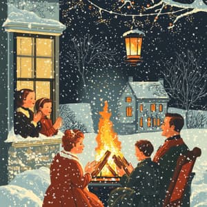 Silent Night, Crackling Fire - Ambient