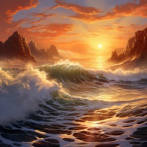 Armonía Desatada De Las Mareas: Olas En Movimiento Melódico - Naturaleza Calma