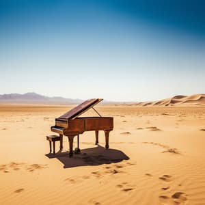 Espejismo Del Desierto: El Piano Pinta Melodías Bañadas Por El Sol En Arenas Centelleantes - Chillout Salón Piano