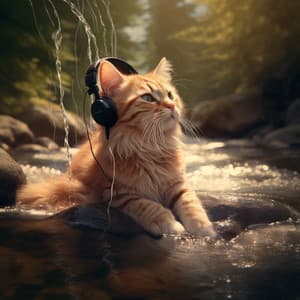 Feline Binaural Waters: Serene River Acoustics - Triangular Prism III