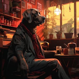 Ritmos Jazz Caninos: Colas Del Café Lounge Para Perritos - Alegre Instrumental Café Jazz