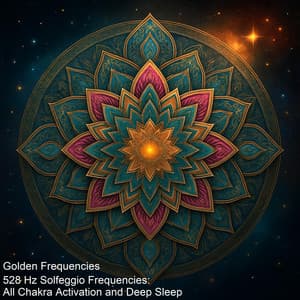 528 Hz Solfeggio Frequencies: All Chakra Activation and Deep Sleep - Golden Frequencies