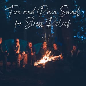 Fire and Rain Sounds for Stress Relief - Sleeping Nature Sound
