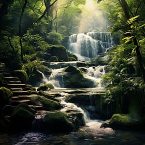 Cats and Waterfalls: Gentle Stream Ambience - Happy Morning Music