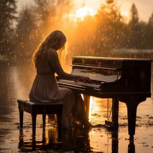 Reflexiones Lluviosas: Una Ducha Meditativa De Paz - Teclas de canalón