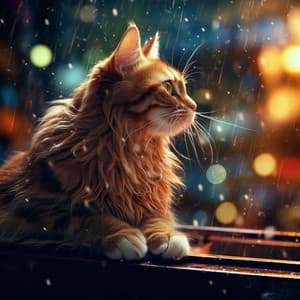 Cat's Melodic Rain: Nature's Kitten Serenity - Sounds for Life