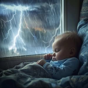 Tranquilas Canciones De Cuna De Truenos: Relajantes Paisajes Sonoros Para Dormir - Ruido de sueño para bebés